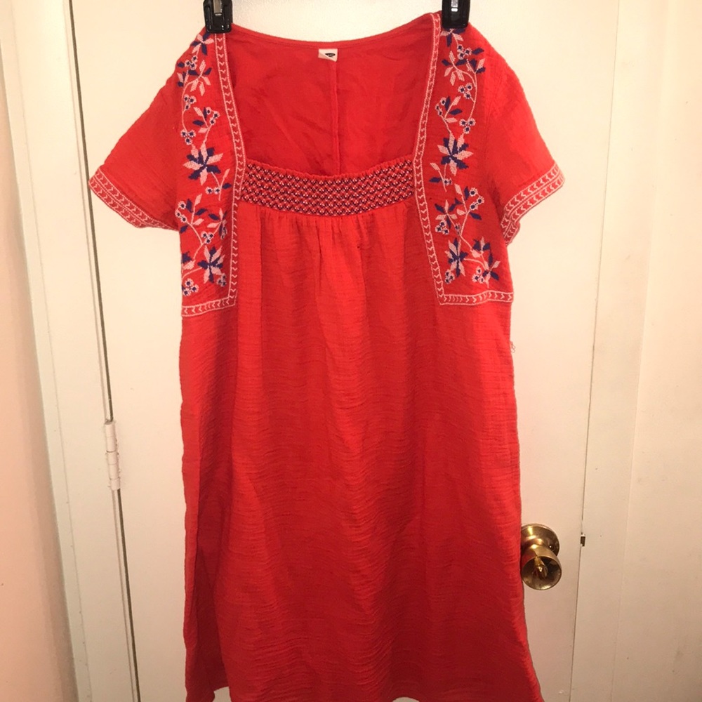 Orange Old Navy Embroidered Dress - Gem Orange Old Navy Embroidered Dress - Gem
